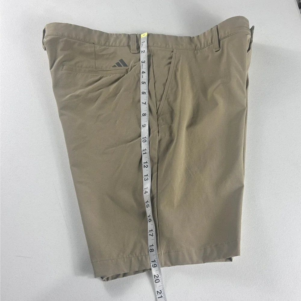 Adidas Mens Golf Shorts Size 36 Brown Khaki Stretch Primegreen Performance